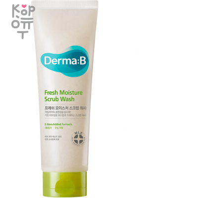 DERMA:B Fresh Scrub Body Wash - Освежающий гель-скраб для тела с Пантенолом и Маслом Ши, 420 мл