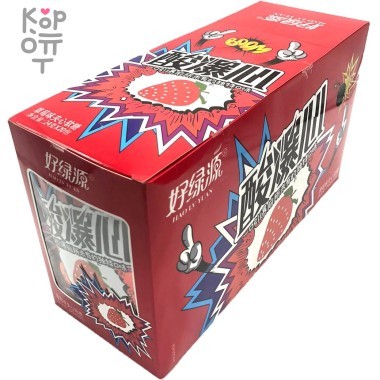 Кислые жевательные конфеты HaoLyYuan со вкусом Клубники — Корейские товары для всей семьи(КорОпт)