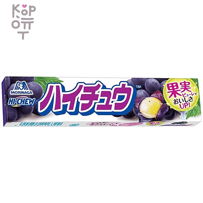 Конфеты жевательные со вкусом Красного винограда, Morinaga, 55гр. фото 1 &mdash; Корейские товары для всей семьи(КорОпт)