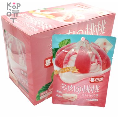 Ириски &quot;Сочные ягоды&quot; со вкусом Персика — Корейские товары для всей семьи(КорОпт)