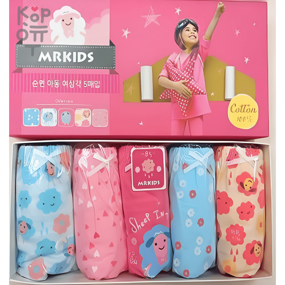 MRKIDS Трусики для девочек Sheep, упаковка 5шт., Ю.Корея.  , купить с доставкой на дом фото 1 — Корейские товары для всей семьи(КорОпт)