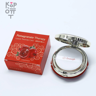 Enough Twoway Cake Pomegranate Therapy EGF SPF 25/PA++ - Пудра для лица с экстрактом Граната 11гр.+11гр. (запасной блок)   — Корейские товары для всей семьи(КорОпт)