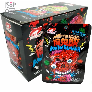 Кислая освежающая карамель Luxing To Challenge Acid Sugar Sour Candy - Крутая кислота со вкусом ледяного Арбуза — Корейские товары для всей семьи(КорОпт)