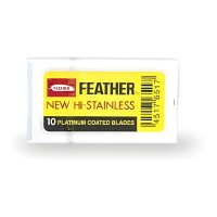 Feather Hi-Stainless Сменные двухсторонние лезвия (10шт.)