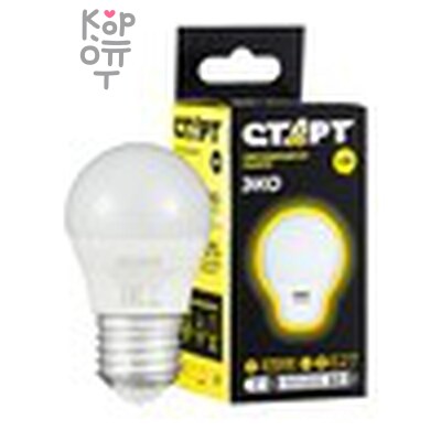 LED — Лампа СТАРТ Sphere Е27 7W 30WS теплый (черная) *100