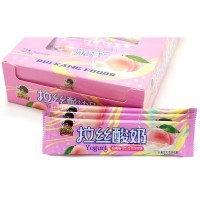 Жевательная конфета тянучка Rui Kang Foods Yogurt со вкусом Йогурта и Персика