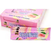 Жевательная конфета тянучка Rui Kang Foods Yogurt со вкусом Йогурта и Персика