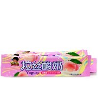 Жевательная конфета тянучка Rui Kang Foods Yogurt со вкусом Йогурта и Персика
