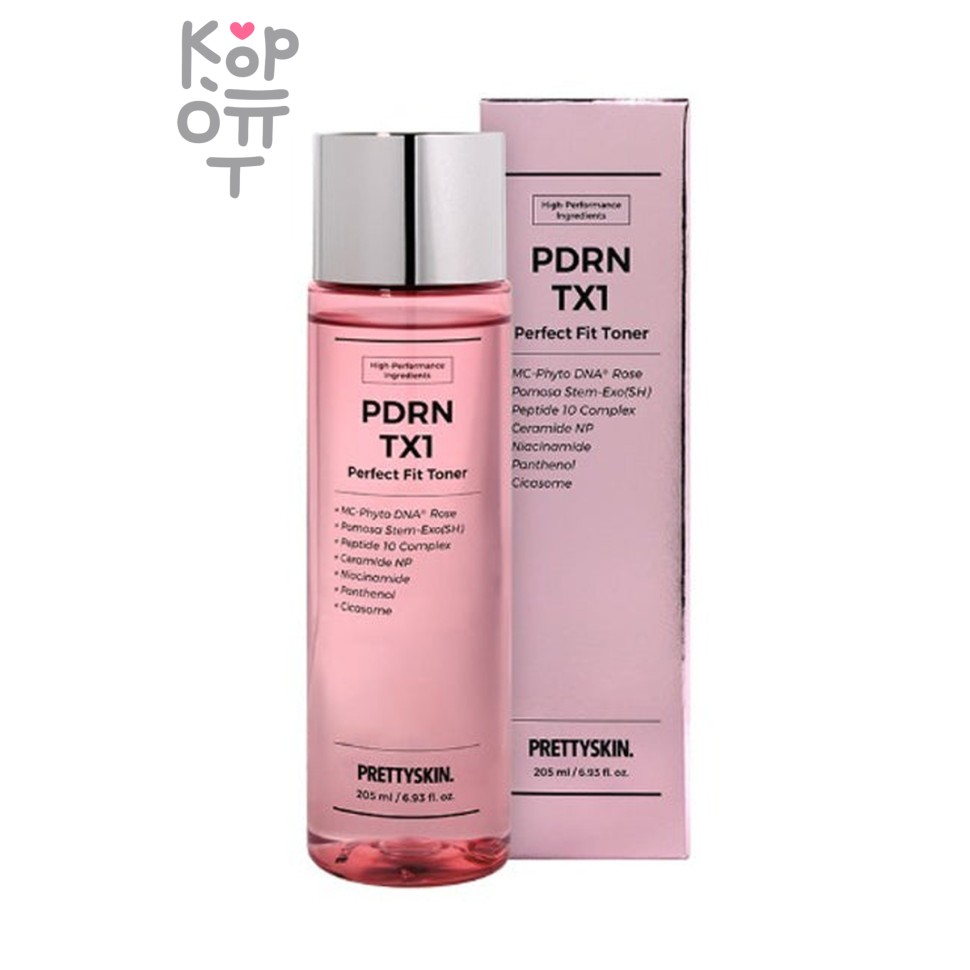 Тонер, -лифтинг для лица Увлажняющий с ПДРН и комплексом Пептидов /PDRN TX1 PERFECT FIT TONER, PRETTY SKIN