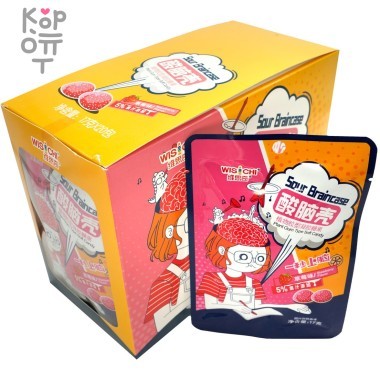 Кислая мягкая конфета WisiChi Мозг с соком Клубники — Корейские товары для всей семьи(КорОпт)