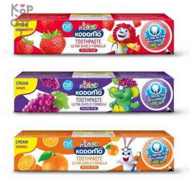 LION Kodomo Toothpaste Cream, Ultra Shield - Детская Зубная паста, Крем-формула 80гр., от 6 месяцев — Корейские товары для всей семьи(КорОпт)