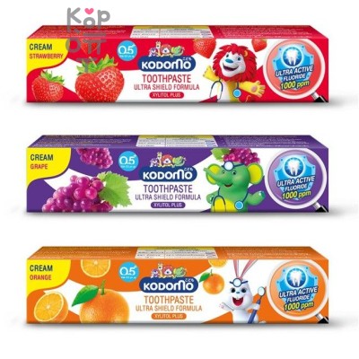 LION Kodomo Toothpaste Cream, Ultra Shield - Детская Зубная паста, Крем-формула 80гр., от 6 месяцев