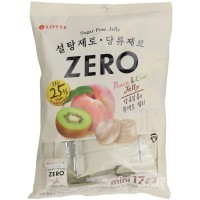 Lotte Zero Sugar Free Fruits Jelly - Мармелад жевательный без сахара со вкусом Персика и Киви 52гр.