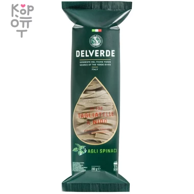 DELVERDE - Паста тальятелле со шпинатом 500гр. &mdash; Корейские товары для всей семьи(КорОпт)