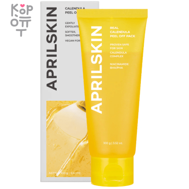 AprilSkin Real Calendula Peel Off Pack - Маска пленка для обновления кожи с Календулой 100гр.  — Корейские товары для всей семьи(КорОпт)