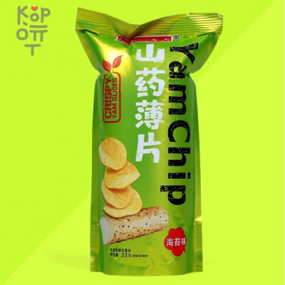 Чипсы Yinai family Yam Crispy Chips со вкусом морской капусты, 33гр.