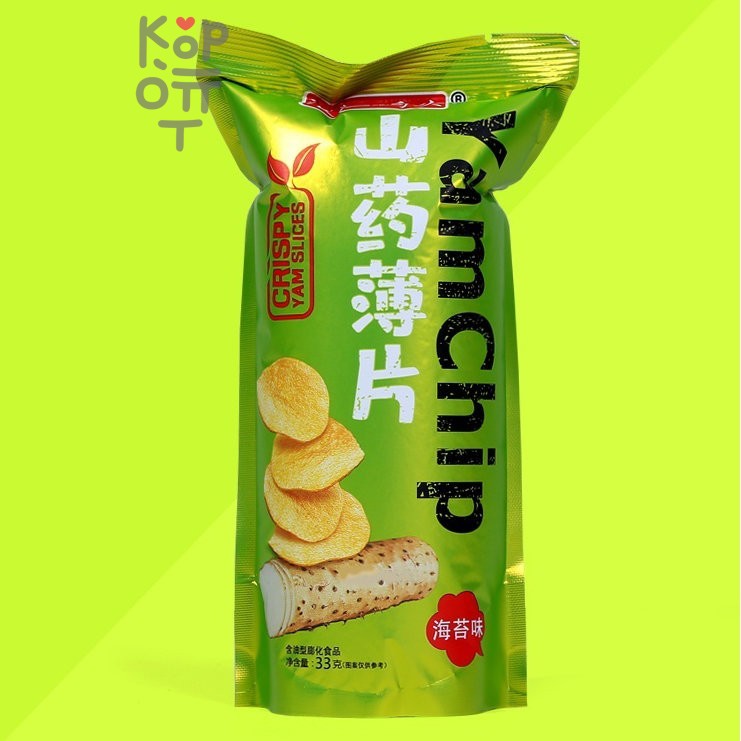 Чипсы Yinai family Yam Crispy Chips со вкусом морской капусты, 33гр.