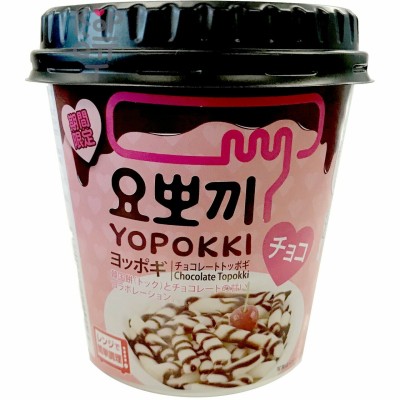 Yopokki Chocolate - Рисовые клецки с шоколадным соусом, Стакан на 1 персону, 120гр.