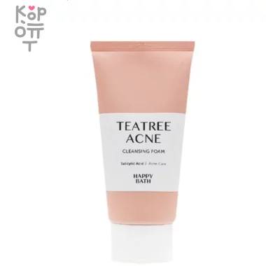 Happy Bath Teatree Acne Cleansing Foam - Пенка для умывания с экстрактом чайного дерева, 150 мл. — Корейские товары для всей семьи(КорОпт)