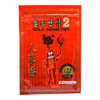 Korean Gold Insam Two 2 - Пластырь с красным женьшенем, 1 упаковка (20 листов)