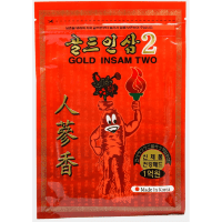 Korean Gold Insam Two 2 - Пластырь согревающий с Красным Женьшенем  20 листов.