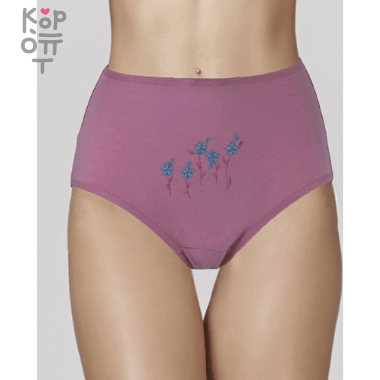 Женские высокие хлопковые трусы с широким боком, Ю.Корея   — Корейские товары для всей семьи(КорОпт)