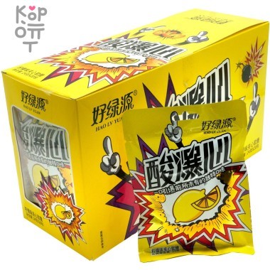 Кислые жевательные конфеты HaoLyYuan со вкусом Лимона — Корейские товары для всей семьи(КорОпт)