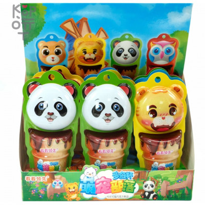 Печенье Cute Pet Tribe Dipping Sauce Cookie Bars Kids - Бисквитное печенье Зверьки с нежным Шоколадным соусом