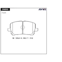 PF-1470/AN667/SN890 ADVICS - Тормозные колодки