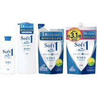 LION "Soft in one" Разглаживающий Шампунь-ополаскиватель смягчающий- экстракт водорослей и минералов