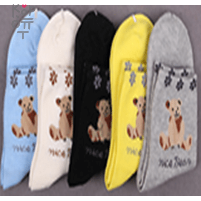 Носки женские с собачкой, Корея, Размер 36-37, купить с доставкой на дом фото 1 — Корейские товары для всей семьи(КорОпт)