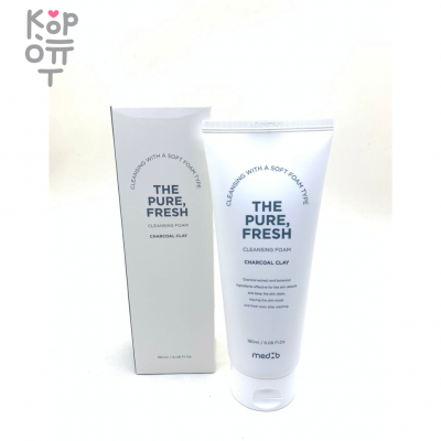 Med B The Pure Fresh Cleansing Foam Charcoal Clay - Освежающая очищающая пенка c Древесным Углем 180мл.
