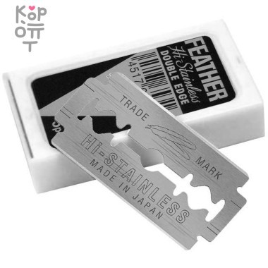Feather Hi-Stainless Сменные двухсторонние лезвия (5 шт.) — Корейские товары для всей семьи(КорОпт)