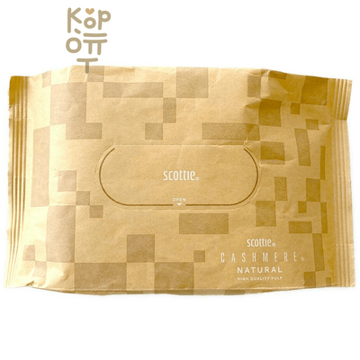 Crecia Scottie Cashmere Natural - Кашемировые двухслойные бумажные салфетки, в крафтовой упаковке 50шт.