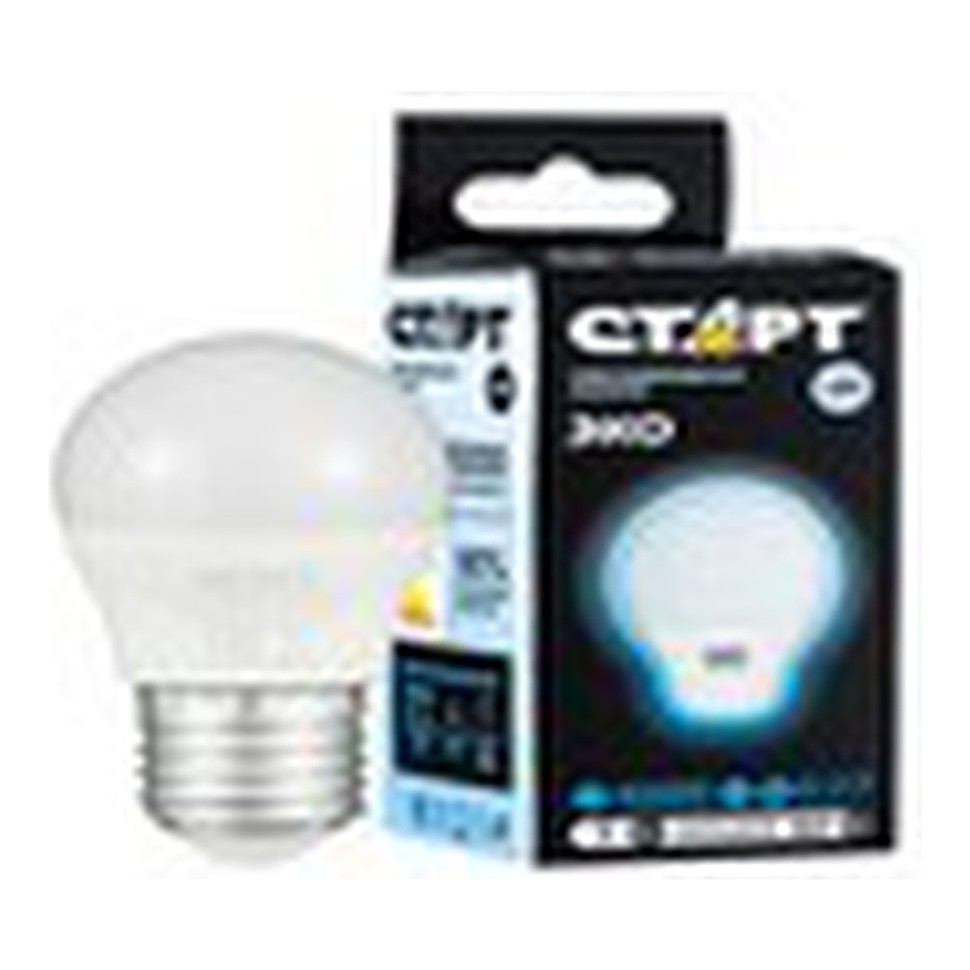 Лампа СТАРТ LED Sphere Е27 7W 40WS холодный (черная)1*10*100, шт