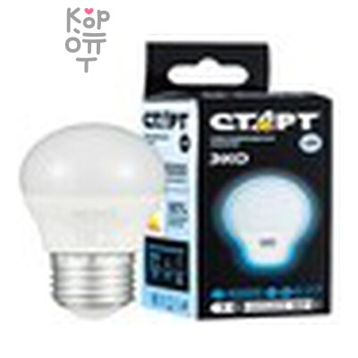 LED — Лампа СТАРТ Sphere Е27 7W 40WS холодный (черная) *100
