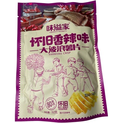 Хрустящие чипсы Weiyujia пикантные рифленые ностальгические