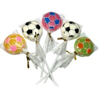 Карамель леденцовая MangGuo Lollipop Футбол с взрывным вкусом спелых фруктов