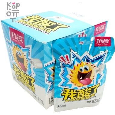 Кислая сэндвич помадка I&#039;m Sour Little Yogurt Flavored Sour Ball Sandwich Fudge Candy - Кислый взрыв со вкусом Йогурта — Корейские товары для всей семьи(КорОпт)