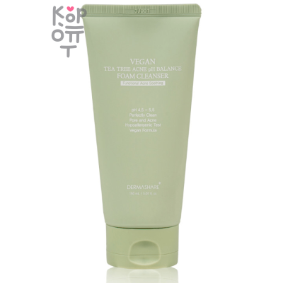 Dermashare Tea Tree Acne pH Balance Foam Cleanser - Веганская пенка для проблемной кожи с маслом Чайного Дерева и PH-балансом 150мл.
