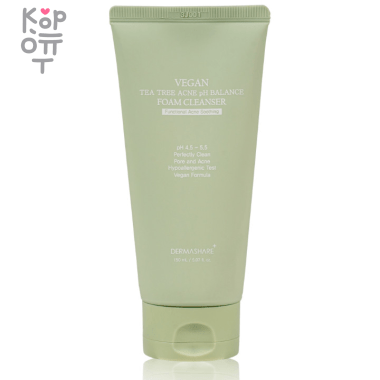 Dermashare Tea Tree Acne pH Balance Foam Cleanser - Веганская пенка для проблемной кожи с маслом Чайного Дерева и PH-балансом 150мл. — Корейские товары для всей семьи(КорОпт)