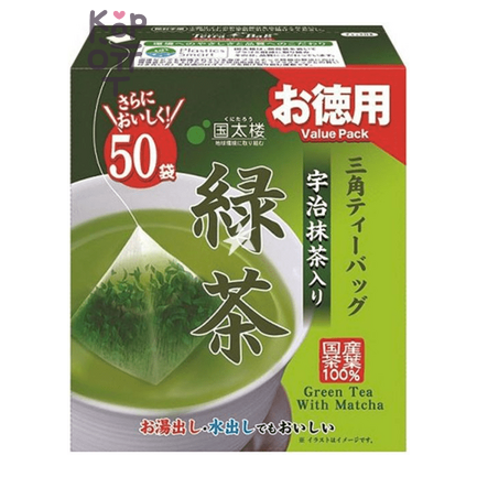 Kunitaro Green Tea with Matcha - Чай зелёный с Удзи Матча в пирамидках 50 пакетиков/100 г
