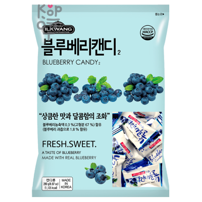 ILKWANG BlueBerry Candy - Леденцовая карамель со вкусом черники, 280гр., коробка 10шт.
