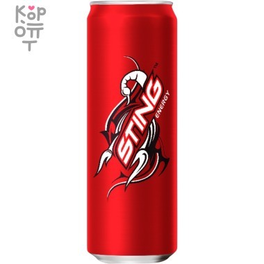 Sting Strawberry Energy Drink - Напиток энергетический газированный со вкусом Клубники, Вьетнам 320мл.   &mdash; Корейские товары для всей семьи(КорОпт)