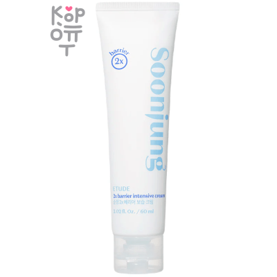 Etude House Soon Jung 2X Barrier Intensive Cream - Крем для лица восстанавливающий и увлажняющий 60мл.