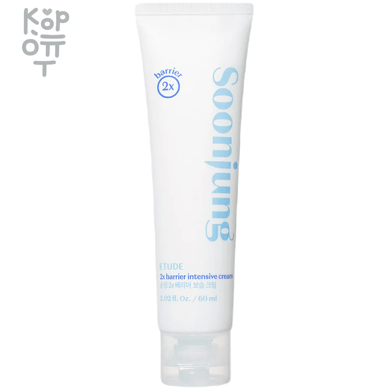 Etude House Soon Jung 2X Barrier Intensive Cream - Крем для лица восстанавливающий и увлажняющий 60мл., купить с доставкой на дом фото 1 — Корейские товары для всей семьи(КорОпт)