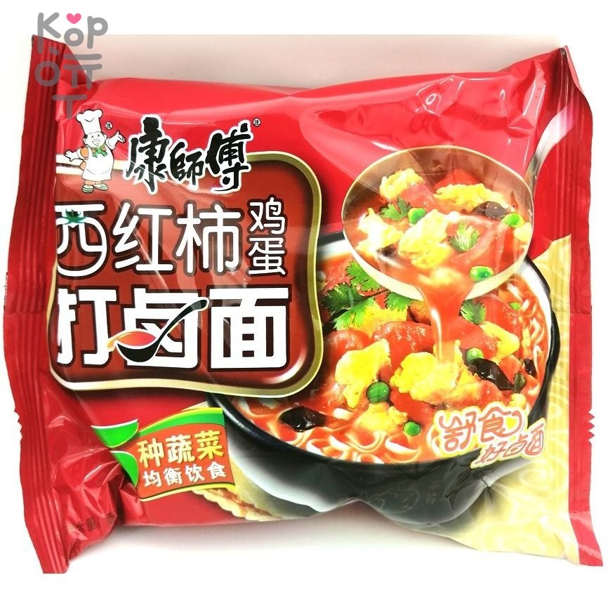 Лапша быстрого приготовления Kang Shi Fu с томатами, мягкая упаковка, 103гр.
