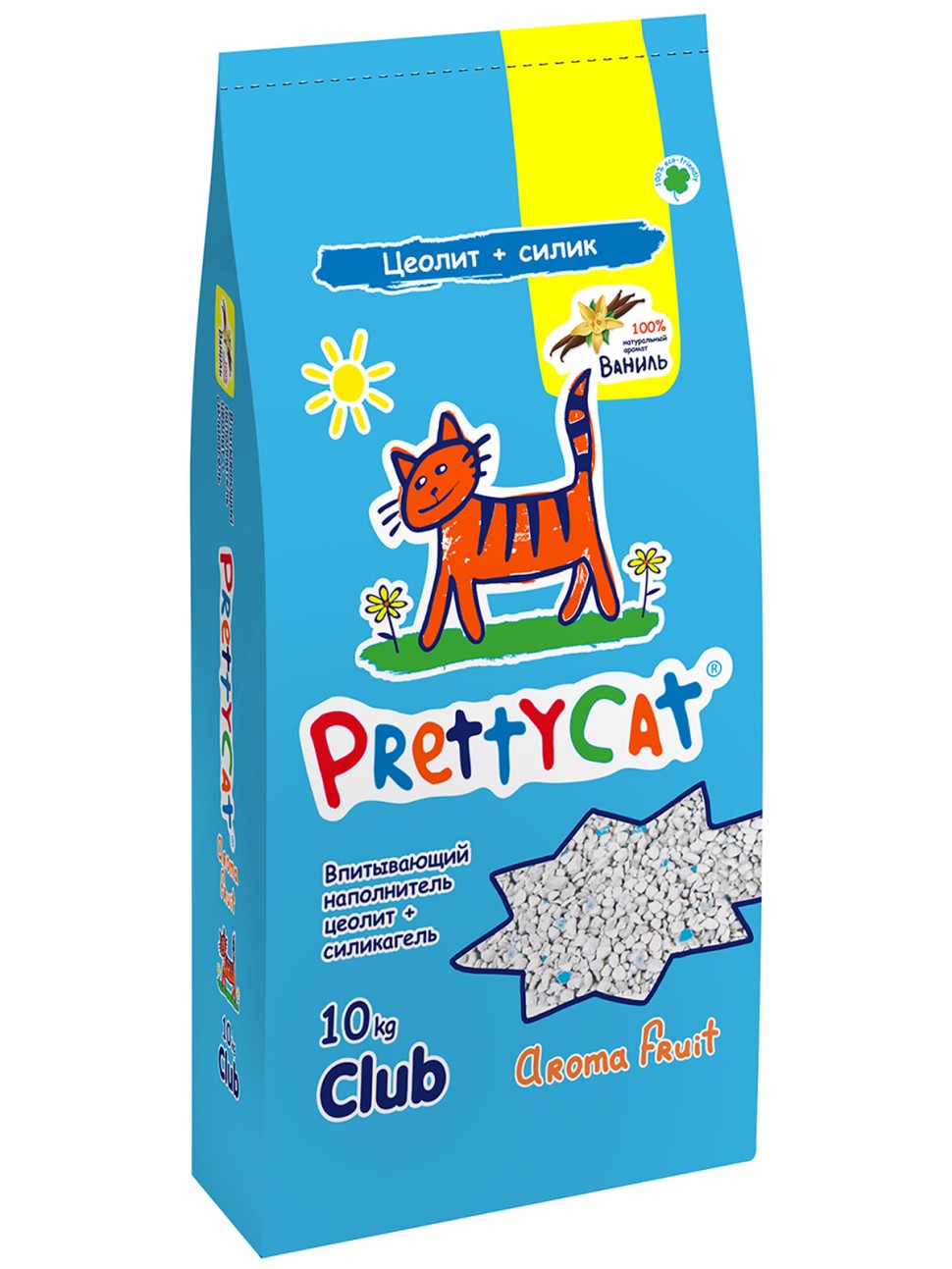 PrettyCat — Наполнитель впитывающий глиняный «Aroma Fruit» с део-кристаллами 10 кг