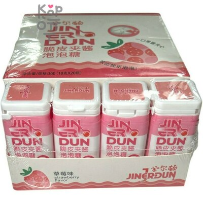Хрустящая жевательная резинка Jin Fresh сэндвич со вкусом Клубники