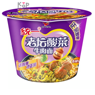Лапша быстрого приготовления Tongyi quie с говядиной и квашеной капустой, 120гр. 